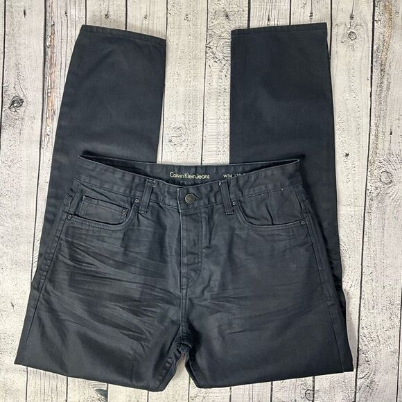 CALVIN KLEIN Tapered Leg Jeans - Picture 1 of 6